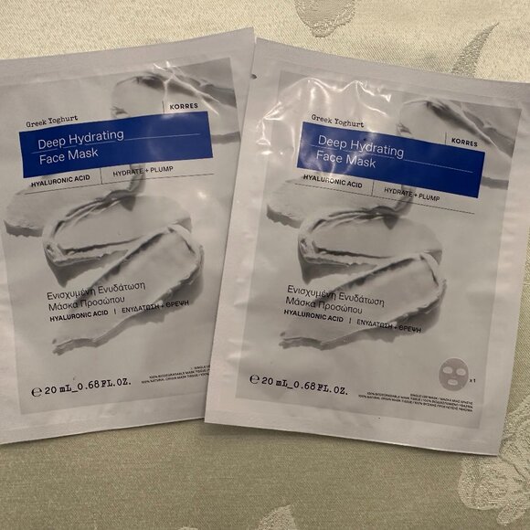 Korres Greek Yoghurt Deep Hydrating Face Mask – Set of 2 (NEW) 🧖‍♀️💧 - Picture 2 of 3